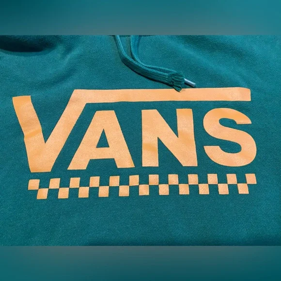 VANS Mens Graphic Hoodie Jumper Size Small Green Cotton DB30 - Picture 3 of 7